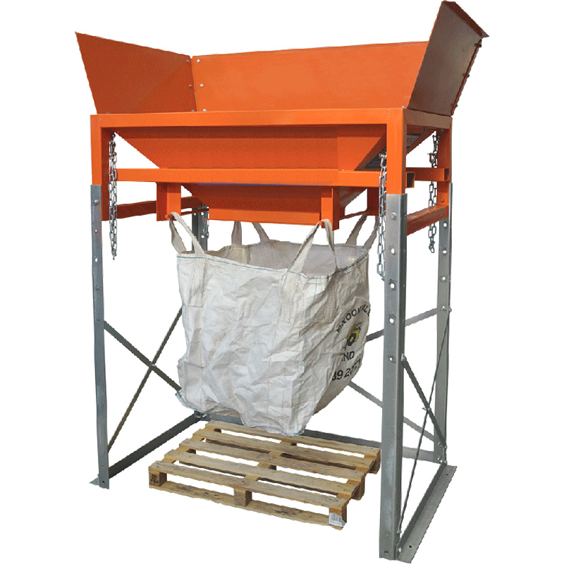 Freestanding Bulk Bag Filling Frame Bulk Bag Filler Hazardous Goods